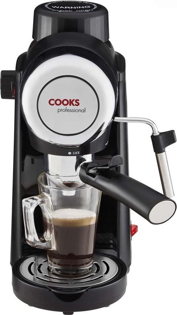 Espressomachine Espresso Coffee Machine Cooks Professional 800w zwart