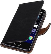 Bookwallet lederlook hoes Huawei P10 Plus zwart