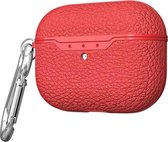 Mobigear Litchi Texture Rood voor Apple AirPods PRO