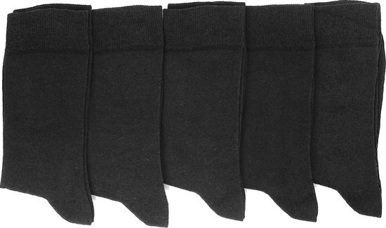 Zwarte sokken - Heren sokken - 5 paar - Normale sokken - Multipack Heren Maat 39-42
