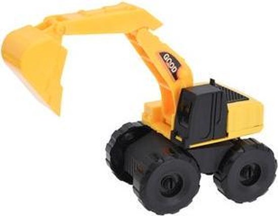 | Free And Easy Bouwvoertuig Graafmachine 12 Cm Geel Bouwvoertuig Graafmachine