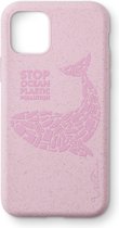 Wilma Stop Plastic Case Biologisch Afbreekbaar Beschermend Hoesje Walvis iPhone 11 - Roze