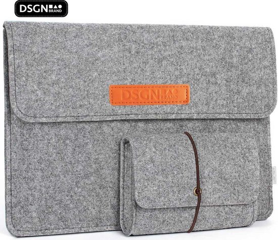 Biscuit Deuk Productie DSGN Laptop Vilten Sleeve Grijs 14 inch MacBook Air/Pro & Laptop Hoes met  Etui Case | bol.com