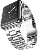 Casecentive Stainless Steel Watch Strap - Roestvrijstaal horlogebandje - Apple Watch 42 / 44 mm zilver