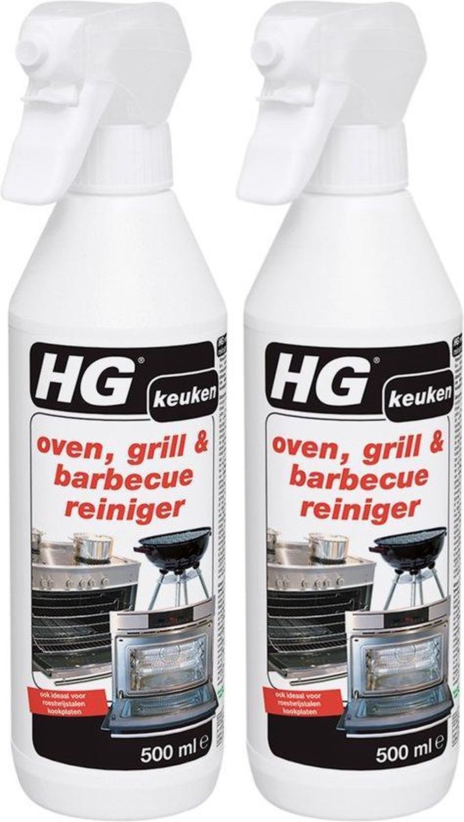 HG Oven, Barbecue & Grillreiniger 500 ml 2 Stuks
