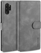 DG Ming Retro Portemonnee Samsung Galaxy Note 10 Plus Hoesje Grijs