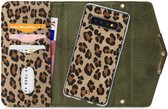 Samsung Galaxy S10 Hoesje - Mobilize - Gelly Serie - Kunstlederen 2in1 Case / Clutch - Green Leopard - Hoesje Geschikt Voor Samsung Galaxy S10