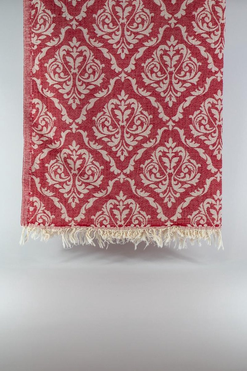 Isinda– Turkse hamamdoek – 100x180 cm – katoen – licht & sneldrogend – rood