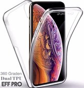 Apple iPhone XS / Apple iPhone X Dual TPU Case transparant 360° Graden. Optimale Siliconen bescherming Voor- en Achterkant (2 in 1) - Eff Pro