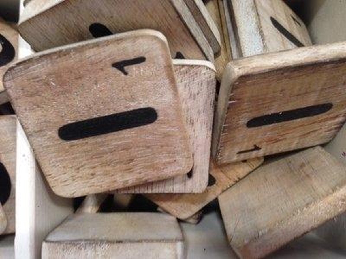 houten letters & tekens Scrabble Letter I