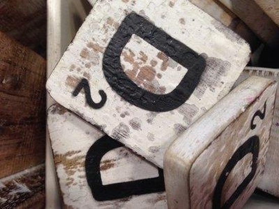 Thils Living houten letters & tekens Scrabble Letter D