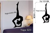 3D Sticker Decoratie Yoga Meditatie Zen Abstract Decor Woonkamer Vinyl Carving Muurtattoo Sticker voor Home Raamdecoratie - YogaG23 / Small
