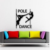 3D Sticker Decoratie Verwijderbare Vinyl Decal Pole Dance Sexy Meisjes Dans Muursticker Art Decal woondecoratie Behang Woonkamer Decor Muurschildering A-41