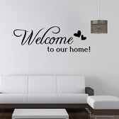 3D Sticker Decoratie 9307 Art Muurstickers Wellcom bij ons thuis Home Decoraties Muurstickers Woonkamer Citaat VINYL Decals Home Decor voor Familie - Customized Color