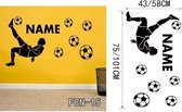 3D Sticker Decoratie Aangepaste Voetbal Patroon Voetbal Speler Muursticker Voor Kinderkamer DIY Vinyl Verwijderbare Doel Netto Decal Rugby Decor Muurschildering Poster - FCN15 / Sm