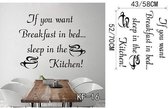 3D Sticker Decoratie Koffie Wall Art Decal Sticker Vinyl koffie muurstickers voor coffeeshop of kantoor Decor - KF16 / Small