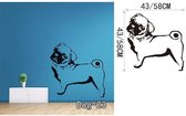 3D Sticker Decoratie Leuke Honden Huisdier muursticker Wc Stickers Honden Husky Siberische Malamute silhouet schakelaar muursticker voor kinderkamer Home Decor - Dog23 / Large