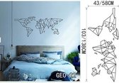 3D Sticker Decoratie Diamantvorm Geometrie Vinyl Decals Geometrische muursticker Modern verwijderbaar decor voor woonkamer - GEO22 / Large