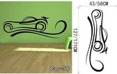 3D Sticker Decoratie Hoge kwaliteit Modern interieur Luxe oude auto muursticker Vinyl zelfklevende transport Race auto sticker voor Sofa achtergrond - Car56 / Large