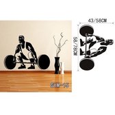 3D Sticker Decoratie GYM Wallpaper Jongen of Meisje Slaapkamer Fitness Gym Muurtattoo Vinyl Muursticker Sport Home Muurschilderingen Home Decor - GYM23 / Small