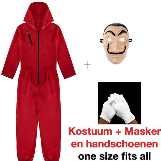 La Casa de Papel kostuum - One size - Met masker en handschoenen | bol.com