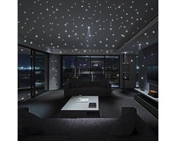 Glow In The Dark Sterrenhemel Muurstickers - Lichtgevende Rondjes - Stippen Decoratie - Stickers - Plafond Wandstickers Slaapkamer - Set van 407 stuks