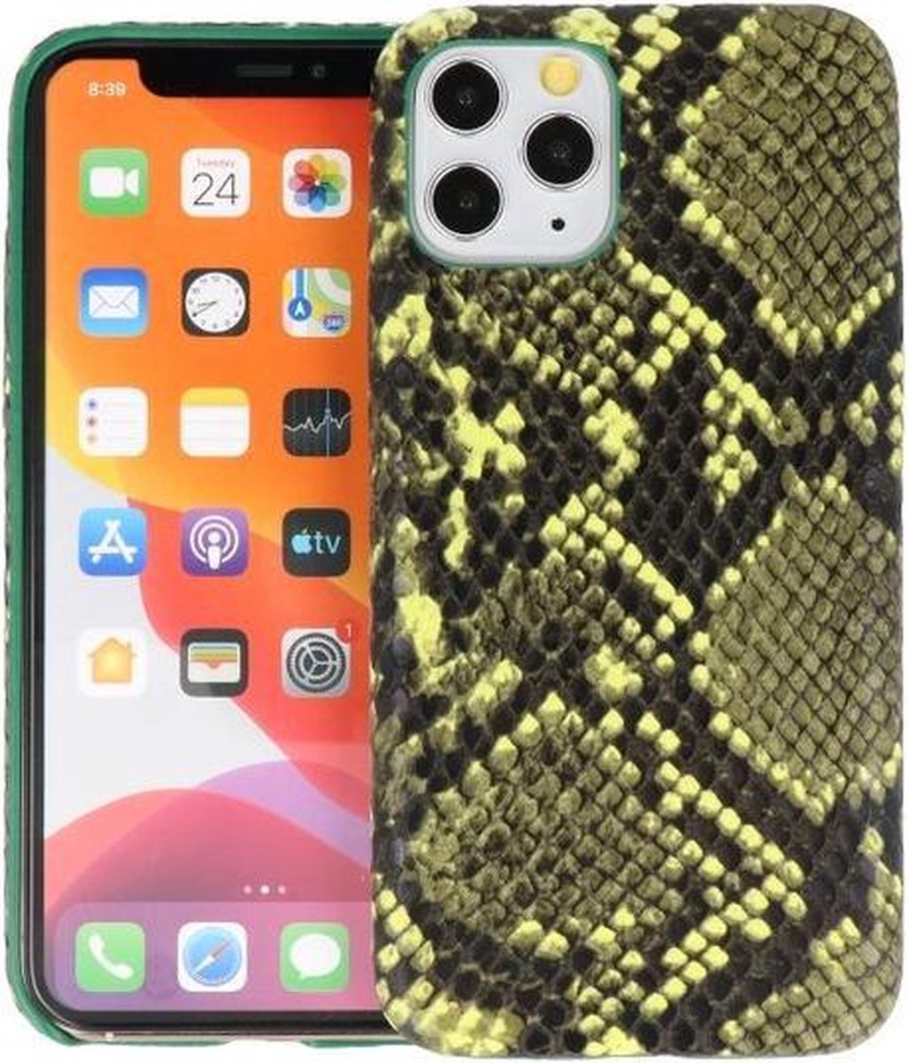 Slang Design Back Cover voor iPhone 11 Pro Donker Groen