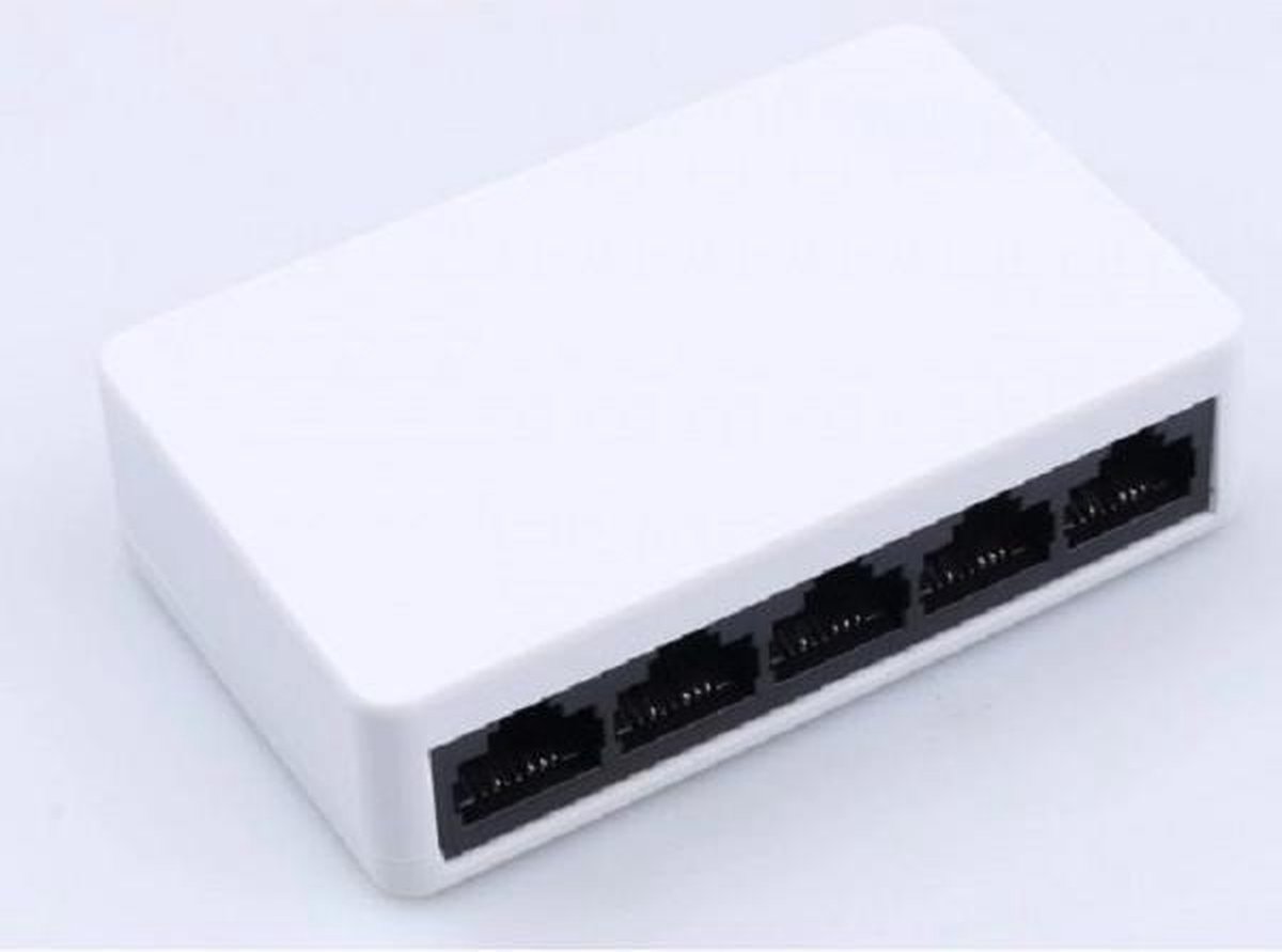 Netwerkswitch Fast Ethernet 10 / 100Mbps LAN RJ45 Switcher , UTP splitter, netwerk splitter, verdeel netwerk
