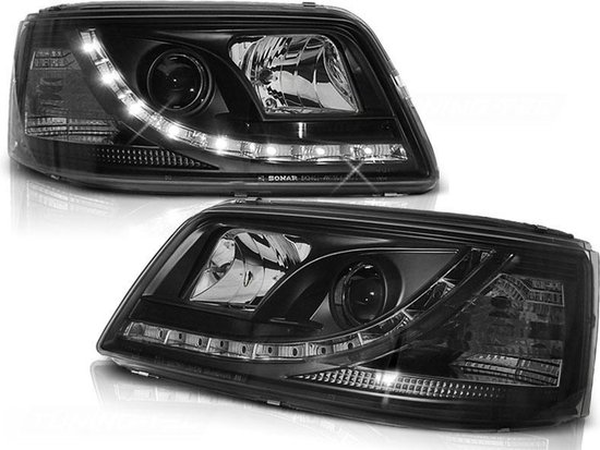 Koplampen dagrijlicht VW T5 04 03-08 09 TRU DRL ZWART