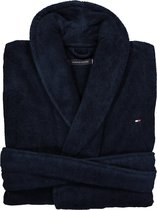 Tommy Hilfiger heren badjas blauw - in cadeau verpakking -  Maat: XL