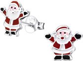 Toverstaartjes sieraden - kerst kinderoorbellen - kerstman - zilveren oorstekers - kerst