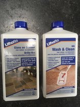 Lithofin MN Voordeelpakket - Wash en Clean & Glans en Schoon - NATUURSTEEN - 2 x 1L