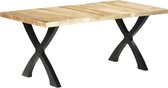 Eettafel Bruin Hout (Incl LW Klok) Rechthoekig - Dineertafel - Eet tafel - Eetkamertafel - Woonkamer tafel