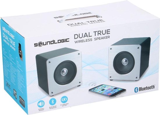 Weggelaten boete fluiten Soundlogic Dual True Draadloze Speakers | bol.com