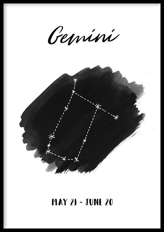 Sterrenbeeld Gemini Poster - 30x40cm – WALLLL