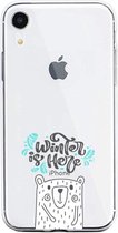 Apple Iphone XR transparant siliconen hoesje - Winter is here