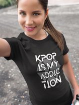 K-POP T SHIRT | KPOP IS MY ADDICTION | Maat XL | Korea EXO | Korea Boyband Album Producten Merch Merchandise