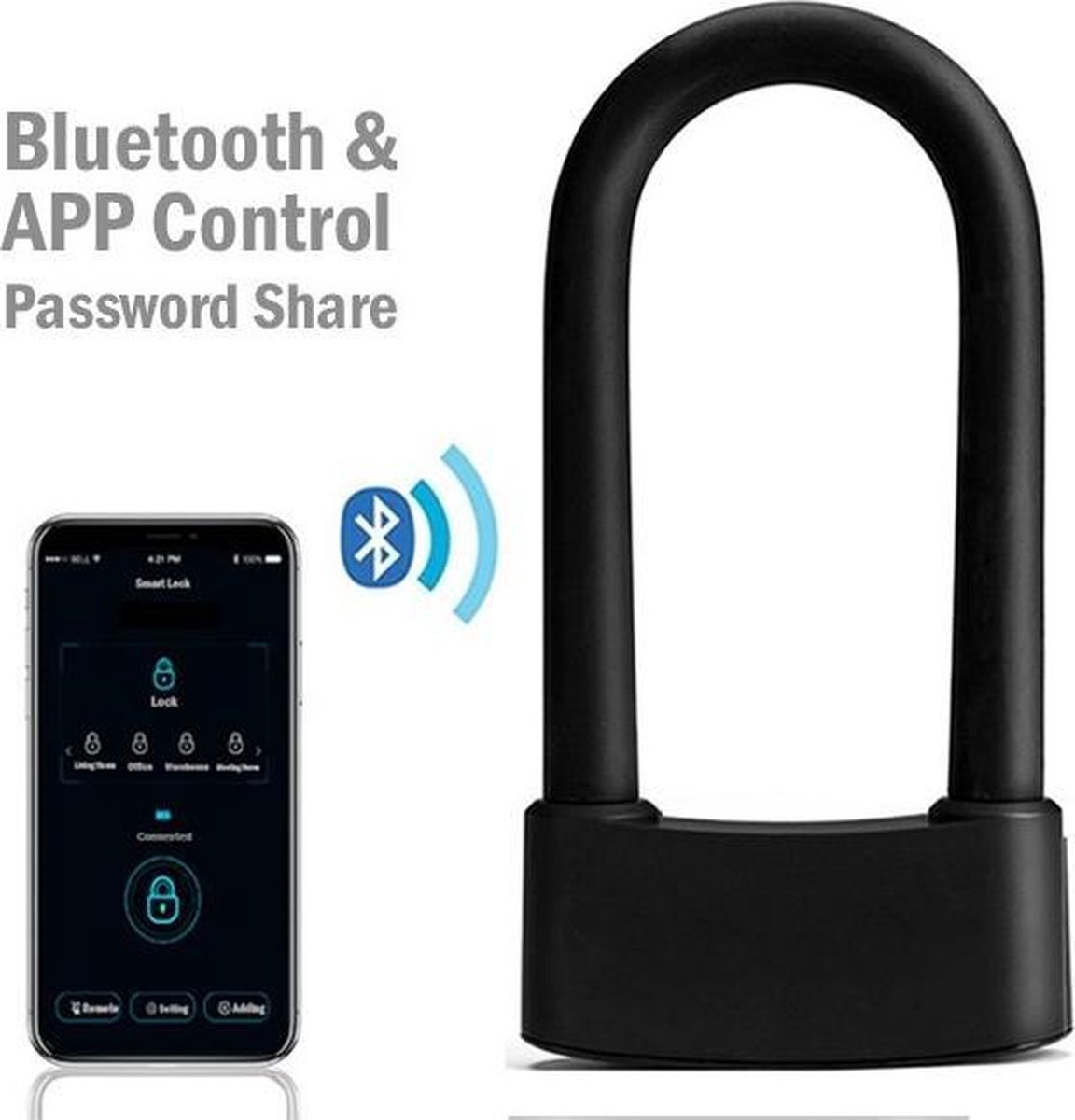 Bluetooth APP SMARTLOCK GOLD smart fiets slot | bol.com