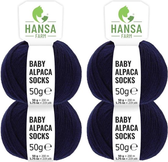 Zonsverduistering zal ik doen Banket 100% Baby Alpaca Wol in 50+ kleuren - Set van 200 g (4 x 50 g) Zachte alpaca  wol voor... | bol.com