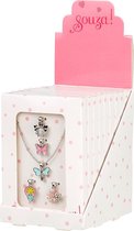 Rose & Romeo Souza Cadeauset Metalen ketting met 5 bedeltjes, zilver (1 stuk)