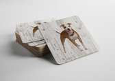 Hond Amerikaanse Staffordshireterriër | Houten Onderzetters 6 Stuks