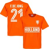 Nederlands Elftal F. De Jong Team T-Shirt - Oranje - L