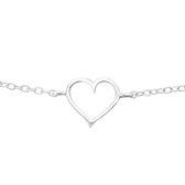 Jewelryz Hart Armband | 925 sterling zilver | 18 cm
