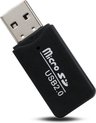 USB 2.0 naar Micro SD adapter - SD kaart lezer - MicroSD Cardreader - TF reader - Geheugenkaartlezer - Zwart