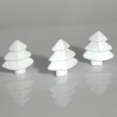 20x Hobby/DIY piepschuim kerstbomen 6 cm - Kerstboom maken - Knutselen basis materialen/hobby materiaal