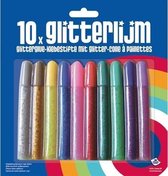 10x Glitter lijm tubes - Knutsel glitterlijm - Creatief speelgoed - Hobby/knutselmateriaal