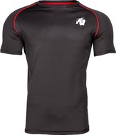Gorilla Wear Performance T-shirt - Zwart/Rood - L