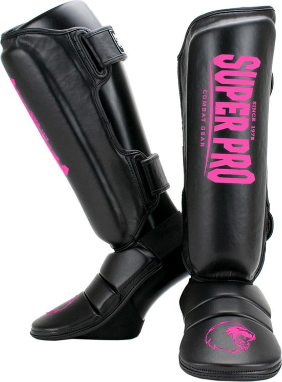 Super Pro Shin Guard Adultes - Noir / Rose