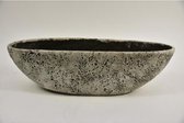 Lava Potten Serie - Schaal Lava Ovaal L 55x19x16,5cm Steengrijs