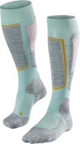 Falke SK2 Wintersportsokken - Maat 41/42 - Vrouwen - mint groen/ grijs/ roze/ geel